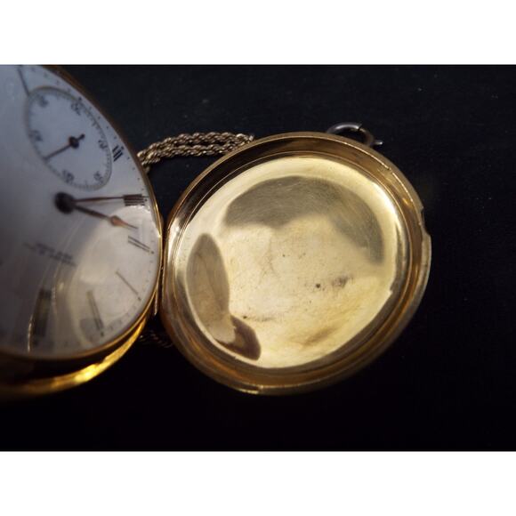 Vintage Tiffany & Co. Pocket Watch 18K Yellow Gold #'d 100514 Working 92gr - Picture 4 of 10